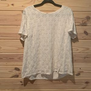 White Lace overlay shirt